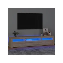 TV ormarić s LED svjetlima boja hrasta sonome 195x35x40 cm