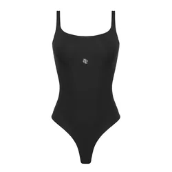 GOD SAVE QUEENS Bodi Second Skin Square-Neck Bodysuit črna