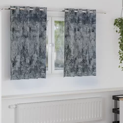 Baršunaste zavjese 2 pcs Srebrno Siva 140 x 140 cm Baršun