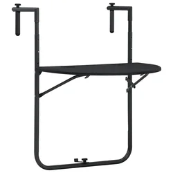 Viseći balkonski stol crni 60 x 64 x 83,5 cm plastični