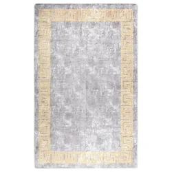 Vidaxl Pralna preproga 80x150 cm siva