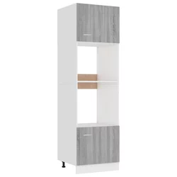 Ormarić za mikrovalnu pećnicu Lyon siva Sonoma 60x57x207 cm Inženirsko drvo