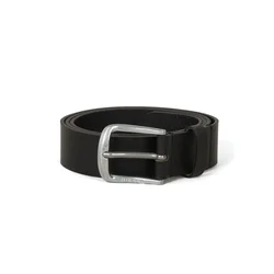 DIESEL Pas LOGO B-BASIC LEATHER BELT črn denim