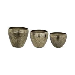 Eglo 428092 - SET od 3 metalnih vaza OKAYAMA 37x48 cm, bronzana
