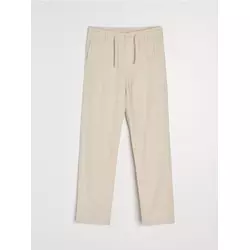 Sinsay - Straight leg pantalone sa dodatkom lana - BEŽ