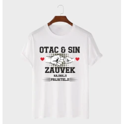 MAFIMI Muška majica Otac i sin najbolji prijatelji zauvek, Bela