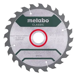 Metabo List kružne testere za drvo Classic 190X30 Z24