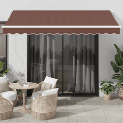 VIDAXL ročno zložljiva tenda (350x250cm); rjava