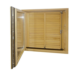 Drveni jednokrilni prozor s dvokrilnom pomičnom griljom 56 mm 100x90 cm lijevi