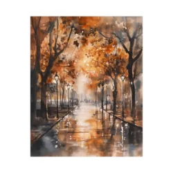 Canvas Slika na platnu Jesen, Akvarel, 80x100cm