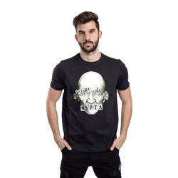 011Shop Muška majica kratkih rukava Sjaši Kurta, Crna