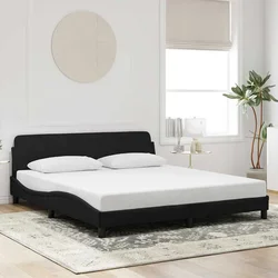Okvir za krevet Dover Crni 180x200 cm Baršun