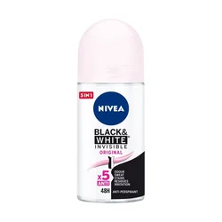 Nivea Ženski Roll-on dezodorans Black & White Invisible Original, 50ml