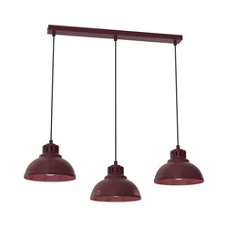 Luster na sajli SVEN 3xE27/15W/230V bordo
