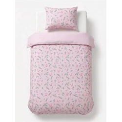 Sinsay - Komplet posteljine sa božićnim biljnim motivom - pastelno roze