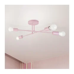 Plafonski luster CAMBRIDGE 4xE27/15W/230V ružičasta