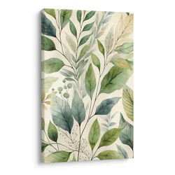 Slika akvarelni zeleni listi - 60x90