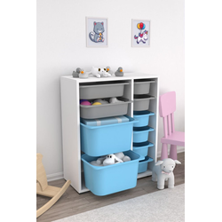 HANAH HOME Višenamenska polica Zen 2D2K6U White Grey Blue