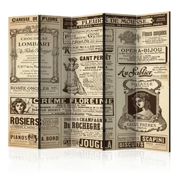 artgeist Paravan Vintage Magazines I, 5-Delni, Dvostranski