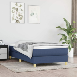 Okvir za krevet s oprugom plava 80x200cm od tkanine