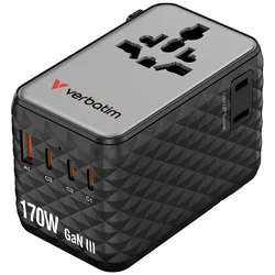 Verbatim VERBATIM ADAPTER EU VB ZDA ZA MAGSAFE 2XUSB-A 3XUSB-C 170W PD FAST