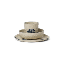 Ferm Living  Otroški komplet za zajtrk  Naive Ceramic Set 3-pack
