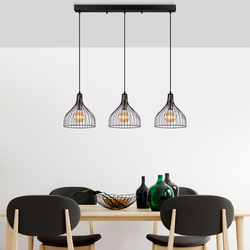 Opviq Luster Cafu-11565-1, 94x25x121 cm, 3xE27, Crni