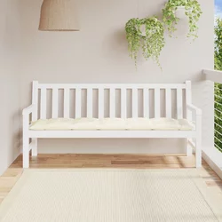 Jastuk za vrtnu klupu krem 180 x 50 x 7 cm od tkanine Oxford