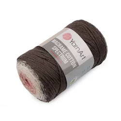 Pletena preja Macrame Cotton Spectrum 250 g - (1302) temno pudrasto rjava