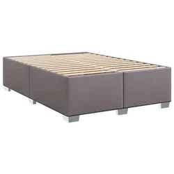 Vidaxl Posteljni okvir siv 140x200 cm umetno usnje