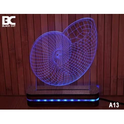 Black Cut 3D Lampa jednobojna - Puž ( A13 )