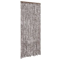 VIDAXL Zavesa proti mrčesu rjava in bela 100x230 cm šenilja