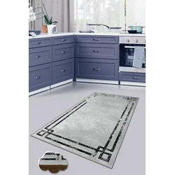 Conceptum Hypnose Tepih Wookece252, 80x300 cm, Sivo-crni