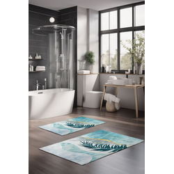Lessentiel Maison Set Podloga za kupatilo CT-5424, Plavo-zeleni