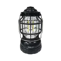 LED prigušiva prenosna kamperska lampa 3xLED/3W/3xAA IPX4 crna
