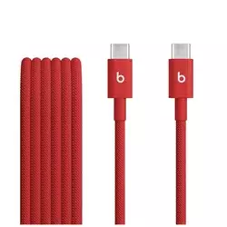 Beats USB-C / USB-C tkani kabel (1,5 m) - hitro rdeč