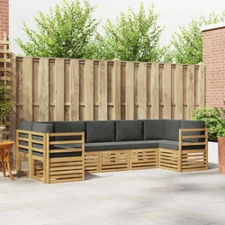Sekcijska garnitura 7 pcs Bijela i antracit 304 x 126,5 x 73 cm