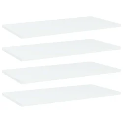 Police za knjige 4 kom bijele 60 x 30 x 1,5 cm od iverice