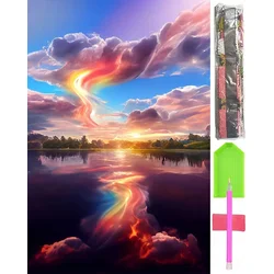 shumee 5D DIAMANTNI VEŽENSKI komplet Slika MOZAIK 40*60cm
