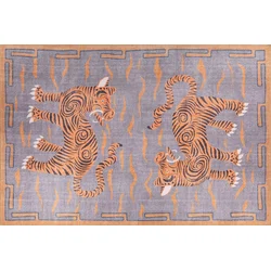 Conceptum Hypnose AL 320 Opus Chenille Tepih, 75x150cm, Narandžasto-sivi