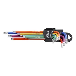 Ključi NEO Torx T10-50, komplet 9 kosov, barvni