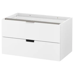NORDLI Modularna komoda, 2 fioke, bela, 80x45 cm
