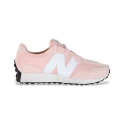 New Balance unisex za otroke. GS327V1 Čevlji 327 roza (38.5 W), Ravna stran, Čipke, Priložnostno, otroška moda