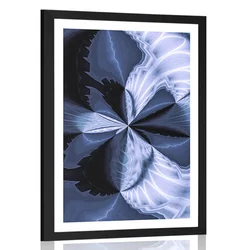 Plakat s paspartujem umetniška abstrakcija - 30x45 silver