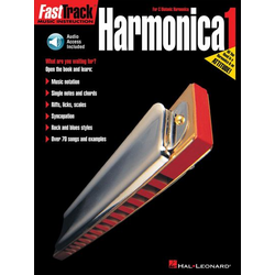 FAST TRACK MUSIC INSTRUCTION HARMONICA 1 FOR C DIATINIC HARMONICA +AUDIO ACCESS