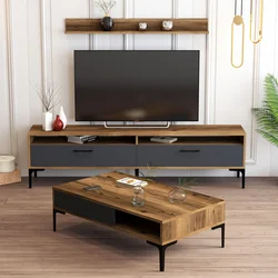 Hanah Home Set TV Komoda i klub sto Orah