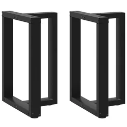 Noge za blagovaonski stol T-oblika 2 kom Crne 60x35x(72-73) cm Čelik