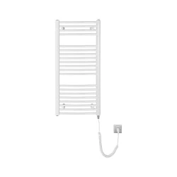 Aqualine - Električni kupatilski radijator ORBIT-E 300W 96x45 cm beo okrugli