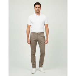 Elit Muške pantalone od kepera Premium Slim Fit, Krem