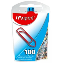 Sponke za papir Maped 25mm 100/1 barvne, 57705
